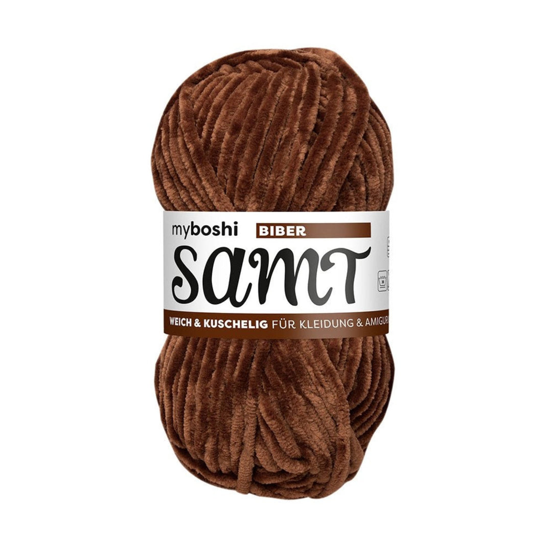 Oppdag Myboshi Samt Chenillegarn – mykt, slitesterkt og perfekt for amigurumi, puter og mer! 100g nøster med 100 meter, OEKO-TEX-sertifisert.

