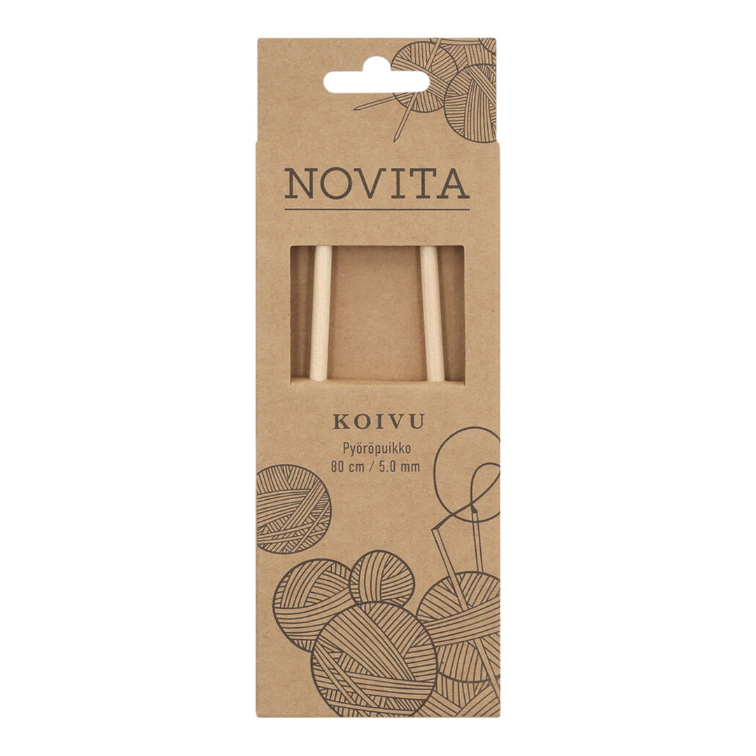 Novita rundpinne 80 cm bjørk 5.0 mm