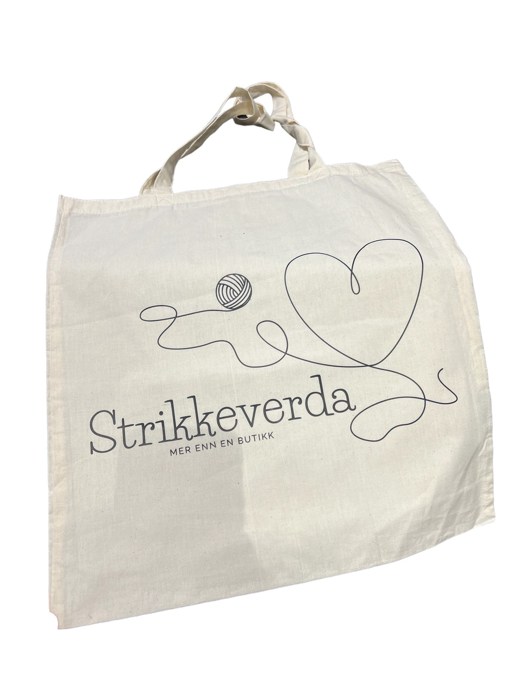 sttrikkenett/ handlenett med logoen til strikkeverda