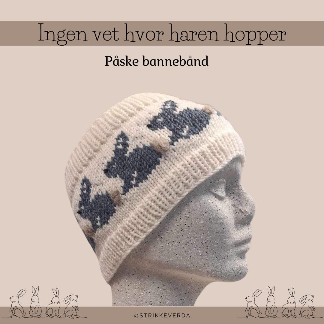 mønster - ingen vet hvor haren hopper pannebånd